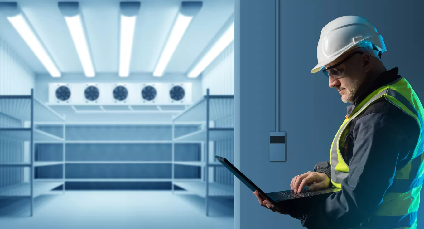 technician in cooling installation