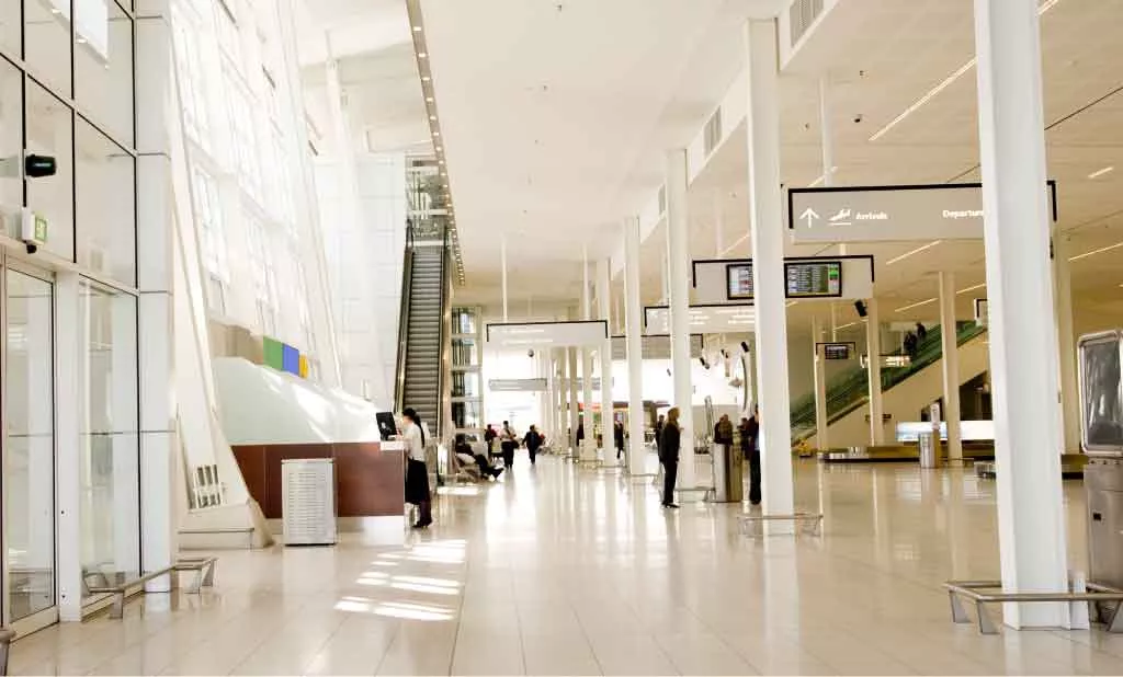 inside airport