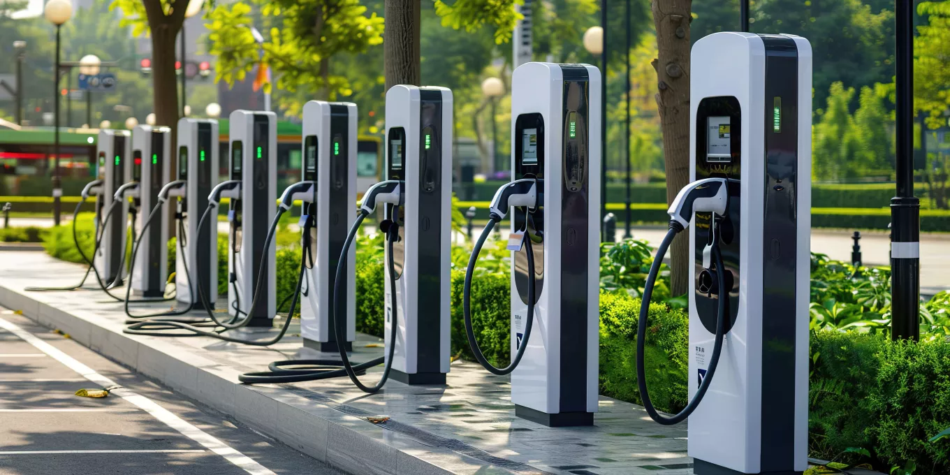 Modern electric vehicle charger to charge the cars of the future