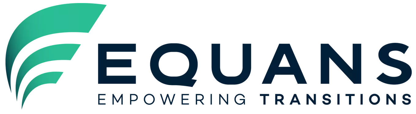 Equans Logo with Baseline "empowering transition"
