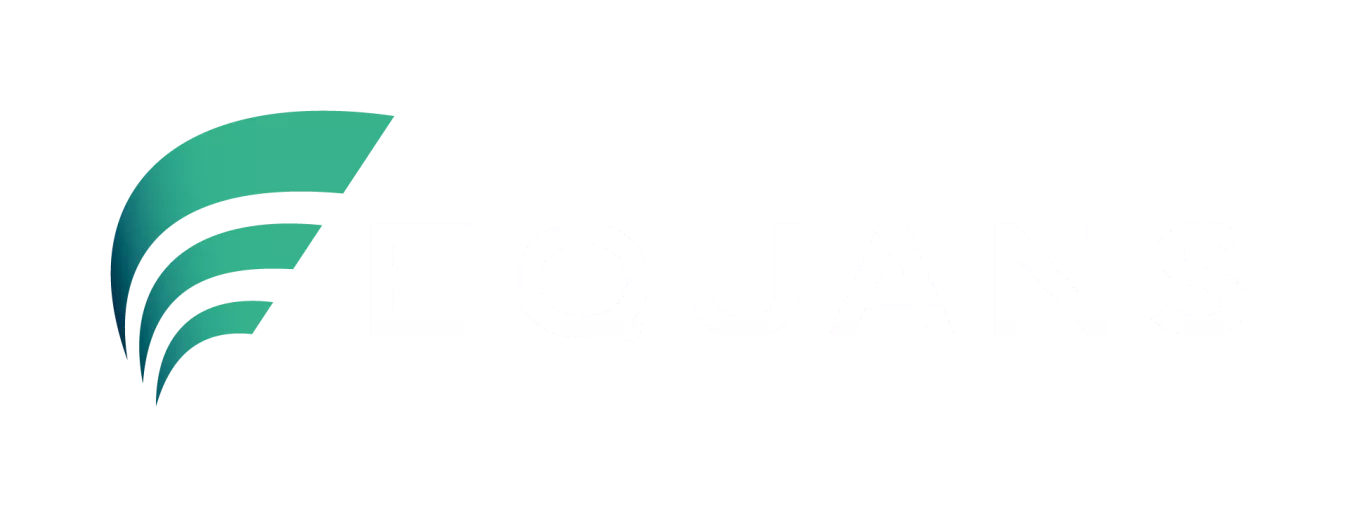Equans Logo White with colored wave