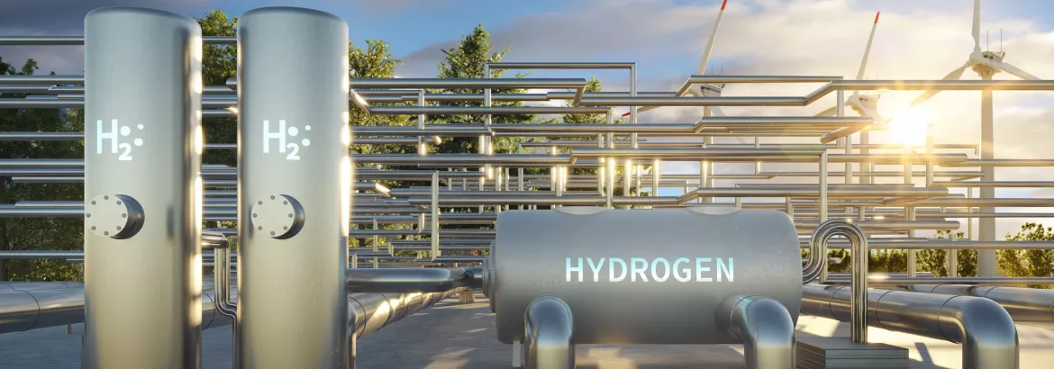 Clean alternative ecological energy. 3D rendering.