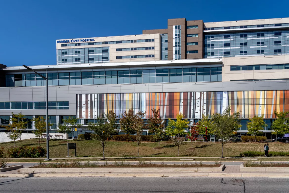 North York, Toronto, Canada - September 23, 2020: Humber River Hospital in North York, Toronto, Canada on September 23, 2020.