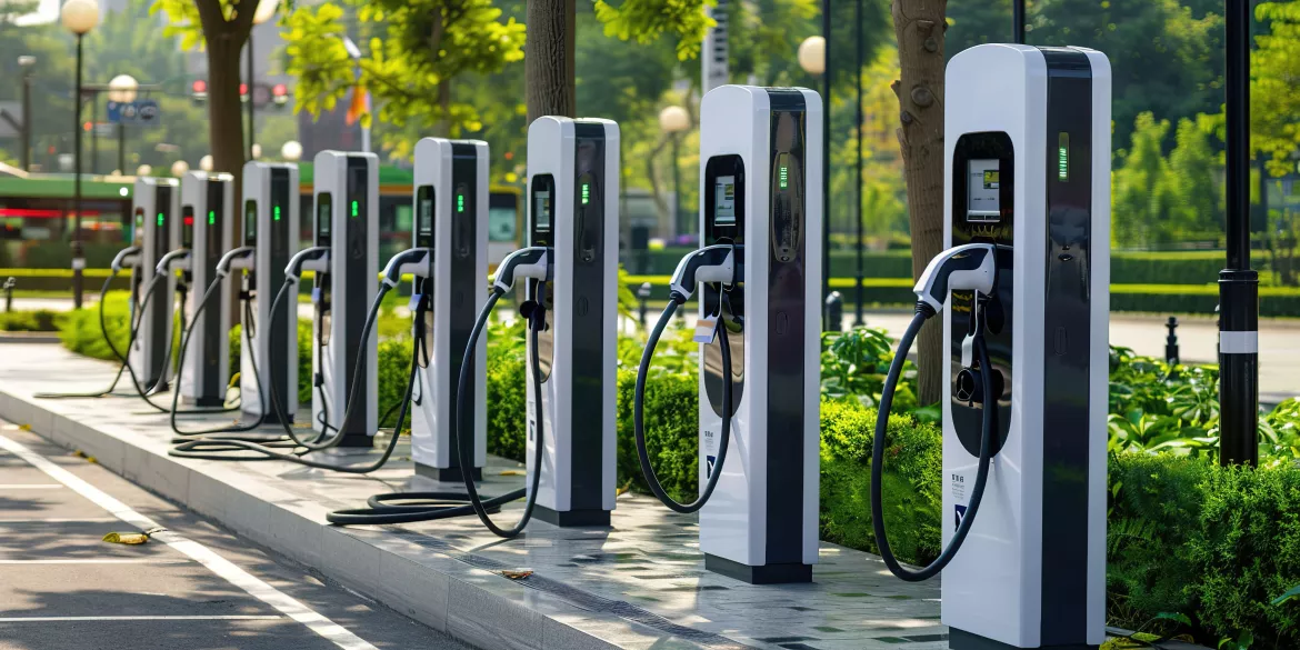 Modern electric vehicle charger to charge the cars of the future