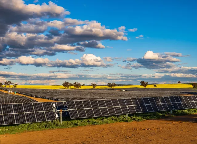solar panel in a field