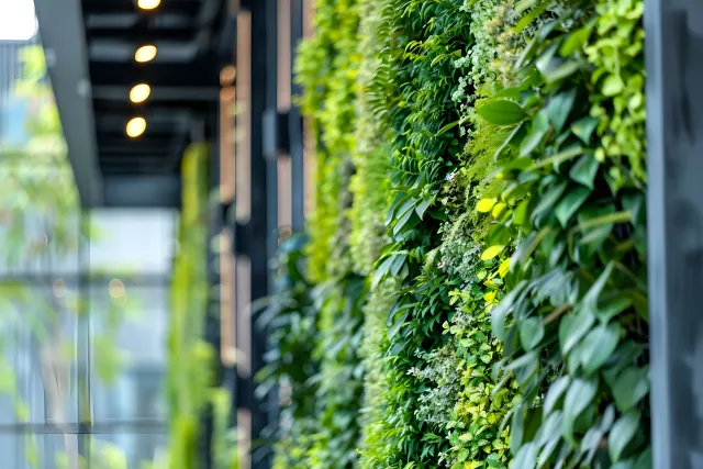 Creating Greener Urban Spaces Through Vertical Gardens. Concept Urban Gardening, Vertical Farming, Sustainability, Green Infrastructure, Biodiversity
