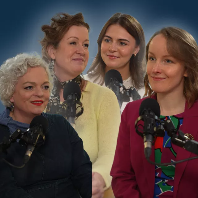 Equans Voices is a serie of podcast hilghlighting womens career within the Group. This image illustrate the 4 women that will tell their stories trough the serie