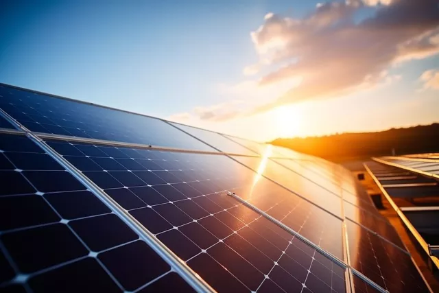 solar panel in a field