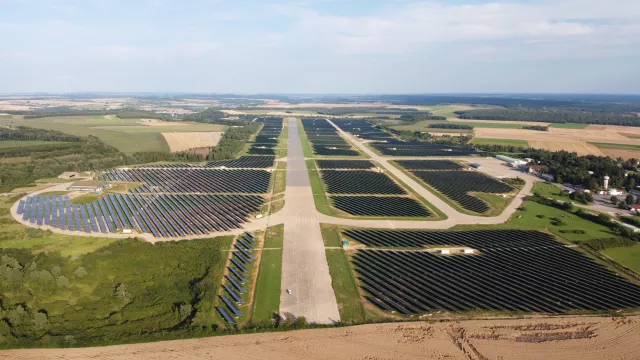 Ouest View of Marville Solar Park in France