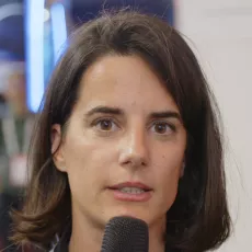 photo of Sarah Sassier during an interview